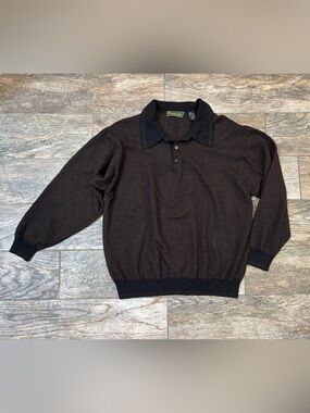 PRINCIPE - Brown Collared Men's Sweater - Classic Style